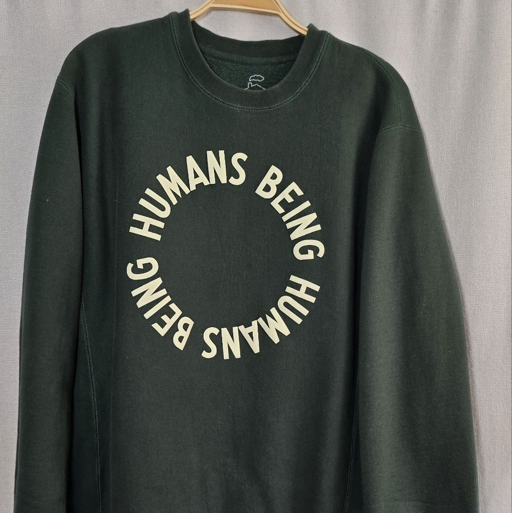 HUMANS BEING Hunter Green Crewneck Sweater